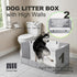 HQ4US 4LEGS Seamless, Dog Litter Box, Pee Pad Holder Foldable, Indoor Dog Potty Tray for Puppy & Large Dogs, High