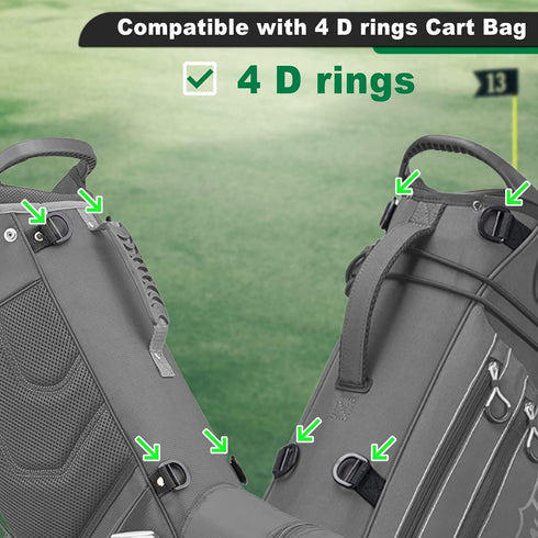 Golf Bag Strap Replacement, Comfort Double Shoulder Adjustable Strap, Padded Golf Carrying Bag Strap