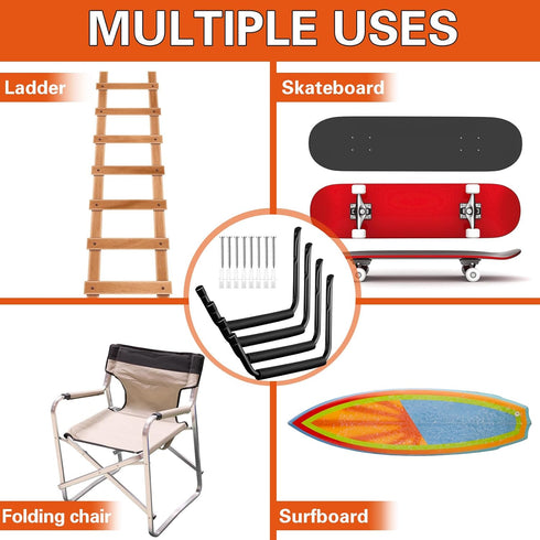 15Inch JaGely Wall Mount Kayak Storage Rack Garage Storage Heavy Duty Hooks Canoe Hanger Hooks Jumbo Arm Kayak Rack