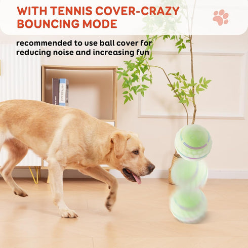 3.15 inches) Interactive Dog Toys Ball for Small & Medium Dogs, Durable Chew Toy for Aggressive Chewers, Automatic