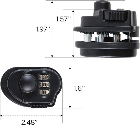 Firearm Safety Devices – FSDC-TL4379RCB Resettable 3-Digit Combination Trigger Gun Lock, Durable Black Metal Alloy