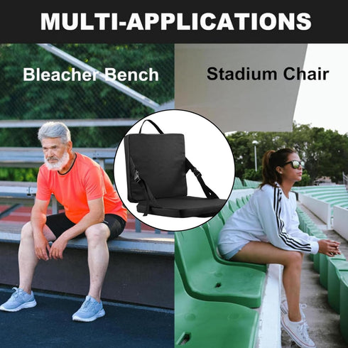 QIYUNI The Folding Outdoor seat of Portable Stadium seat with backrest and Cushion is an Ideal Choice for Sports Events