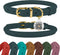 BRONZEDOG Rolled Leather Dog Collar with QR ID Tag - Adjustable Soft Round Collars for Small Medium Large Dogs (11" -