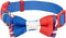 Blueberry Pet Adjustable Bowtie Dog Collar, Patriotic Spirits France Flag, Handmade Jacquard Weave Fabric, Small