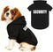 Waoduld Dog Sweaters,Security Dog Hoodie,Warm Brushed Fleece Sweatshirt with Hood & Pocket,Leash Hole,Cozy
