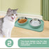 Double Dog Food Bowls Stainless Steel with Non-Skid Silicone Mat, Removable Water and Food Bowls Set