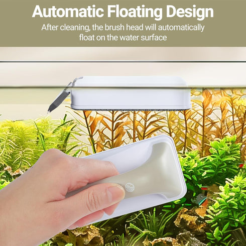 1/4"-1/2" Yaubay Aquarium Magnet Glass Cleaner, Magnetic Fish Tank Cleaner with Algae Scraper, Double Sided Cleaning
