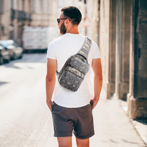 G4Free Tactical Sling Bag Backpack, Military Rover Shoulder Sling Pack, Molle EDC Small Crossbody