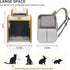 Cat Carrier Backpack, Large Collapsible Breathable Carrier for Cats Under 16 lbs, Small Dog Travel Bag for Car