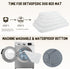 KROSER Deluxe Dog Crate Bed, Soft Machine Washable Pet Cage Pad Mattress, Reversible for Small to Jumbo Dogs, White