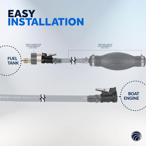 Five Oceans 5/16-Inch Barb Female Fuel Line Quick Connector, Compatible with Ethanol Blended Fuels