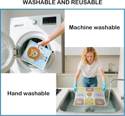 YYVULOON 4 Clips,39"x39",2-Pack,Quick-Absorbent 36" 4-Panel Washable Pee Pads with Leakproof Non-Slip Reusable