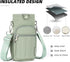 Rueesh Water Bottle Holder Bag with Adjustable Strap, Insulated Bottle Carrier Bag RFID Crossbody Sling Bag for Gym