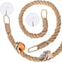 Hermit Crab Toys, 23.6 Inch Climbing Jute Rope Ladder with Hooks, Reptile Tank Accessories for Hermit Crab Lizards