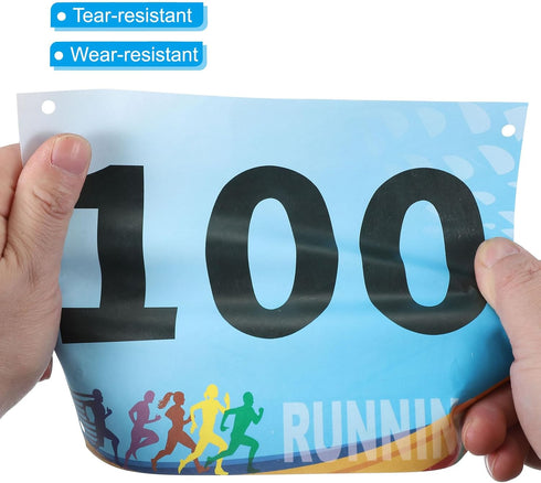 PATIKIL Tearproof Running Bib Numbers, Race Competitor Numbers with Safety Pin for Marathon Sports Game