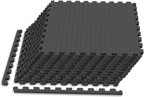 Tangkula Puzzle Exercise Mats, 0.5 Thick EVA Interlocking Foam Floor Tiles for