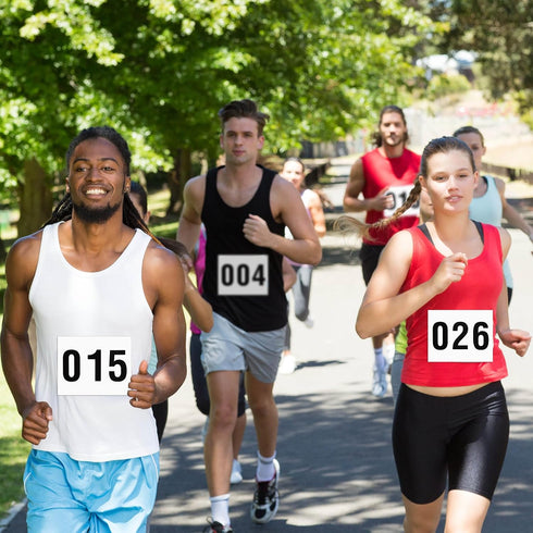 Honoson 1-200 7.5 6 Inches Country Adhesive Race Bibs x Competitor Numbers Running Race Number Tearproof Waterproof