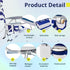 WISLAS Backpack 5-Position Folding High Beach Chair with Headrest & Cup Holder - Portable Aluminum Adjustable Reclining