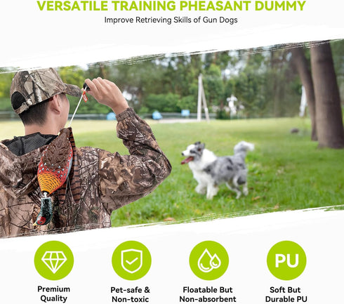 GearOZ Dummy, Duck Mimics Dead Duck Bumper for Gun Dog Training Scent Waterfowl Hunting Retriever, Outdoor Mallard