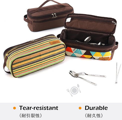 TRIWONDER Camping Travel Cookware Organizer Bag for Outdoor Barbecue Cooking Utensils