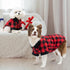 KOOLTAIL Dog Shirt, Red Buffalo Plaid Pet Apparel, Comfortable T-shirt for Small Medium Large Dogs and Cats, L