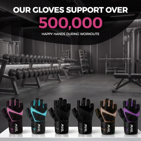 MhIL Workout Gloves for Women Breathable Gym Gloves for Women with Palm Protection and Enhanced Grip Padded Weight