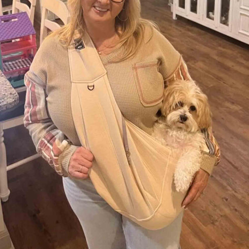 Generic 3-15lbs Fraise Dog Sling - Suitable for Small Dogs,Dog Baby Carrier,Easily Holds Pets,Adjustable Padded