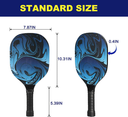 PATIKIL Pickleball Paddles Set of 4 with 4 Premium Wood Rackets, Cushion Grip, Balls, Towels, Carry Bag