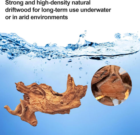FUNOJOY Assorted Natural Driftwood Decor for Aquarium and Reptile Tank Accessories, 2-10" Wood Branches (Pack of 6)
