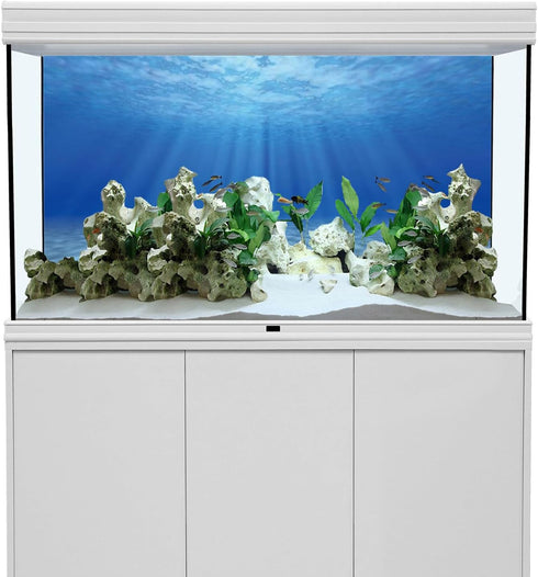 AWERT Undersea Aquarium Background, 48x20 Inches Sunshine Underwater Ocean Floor Fish Tank Polyester Background