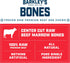 Frozen 4 Count (3 Pack) Barkleys Bag Beef Marrow Bones, Dog Treats, Single Ingredient Center Cut Beef Bone, Raw Natural