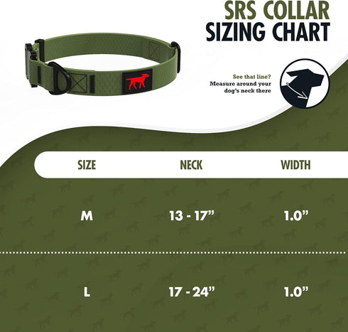 Tuff Pupper Waterproof Action Collar for Dogs | Heavy Duty Water Proof Dog Collar | Tear Proof & Odor Free | Rust-Proof Metal Hardware | Tactical Quick Release Buckle | for Adventurous, Active Dogs
