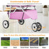 3 BestPet Wheels Pet Dog Stroller Cat Cage Jogger Stroller Cats Travel Folding Carrier Waterproof with Cup Holder