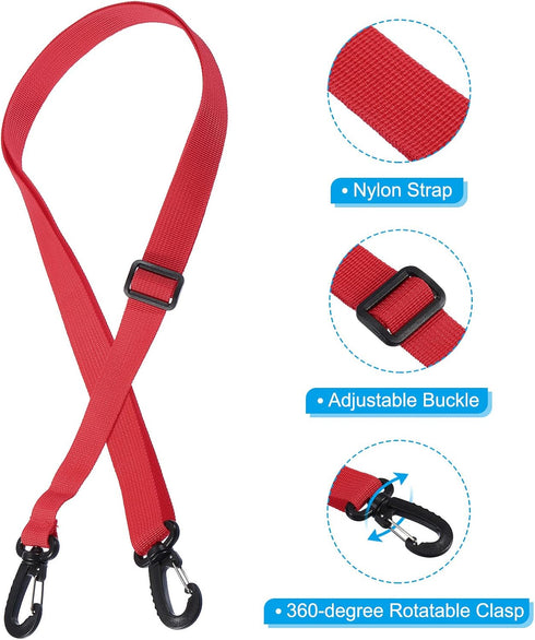 PATIKIL Adjustable Ski Boot Carrier Strap, Snowboard Boots Carrying Strap, Red, for Ski Boots and Ice Skates