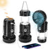 BUGPASS 2026 Upgrade Solar Portable Lantern Rechargeable Fan - Collapsible Lightweight LED Camping