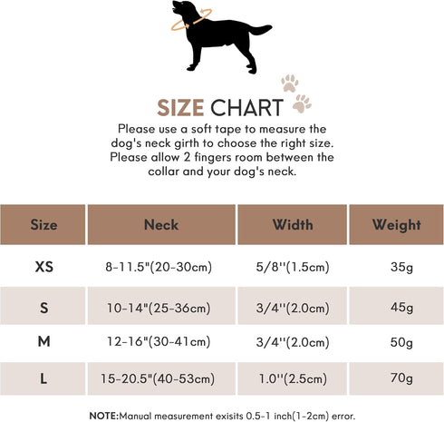 Leather Dog Collar for Medium Dogs, Soft Padded with Heavy Duty Gold Buckle, Durable & Comfortable for Daily Walking