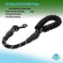 Short Training Leash for Dogs, 18” Rock Climbing Rope with Swivel Metal Snap-Bolt for Walking
