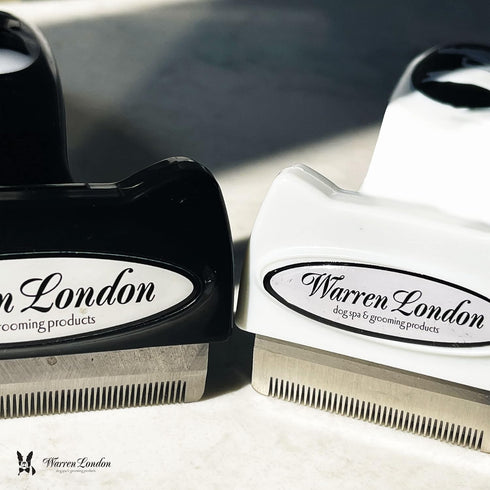Deshedding Dog Brush by Warren London | Stainless Steel Deshedding Tool for Short Hair - Medium Dogs