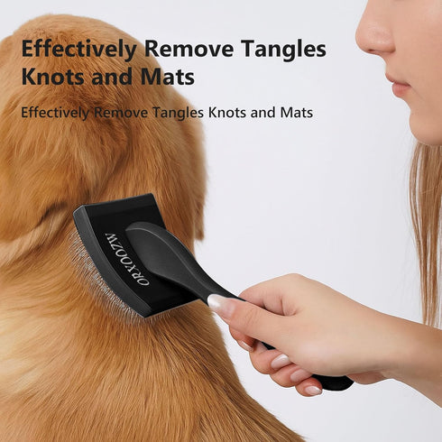 ORXOOZW 3PCS Slicker Brush for Dogs & Pet Comb,Professional Dog Grooming Brush (Goldendoodles,Poodles,Labradoodles)