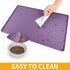 Ptlom Anti-Slip Dog Food Mat, Waterproof Dog Bowl Mats for Food and Water, Silicone Puppy Tray for Small Medium Dogs