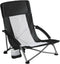 NEWBULIG Low Beach Chair Folding Camping Chair for Adults, Low Profile Lawn