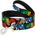 Buckle-Down Pet Leash - 4 Feet Long, 1" Wide - 5 Marvel Characters Black