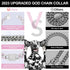 Silver Cuban Dog Chain Collars, Metal Choke Collar with Secure Buckle, Pet Crystal Necklace for Small Medium Large Dogs
