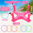 Voiiake Pool Floats Toys Games Set, Inflatable Cross Ring Toss Game Toy with 6pcs Rings for Family, Kids, Adults,