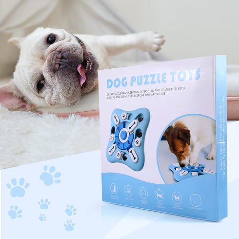 Interactive Dog Puzzle Toys for Large Medium Small Dogs, Squeaky Enrichment Mentally Stimulation Toys