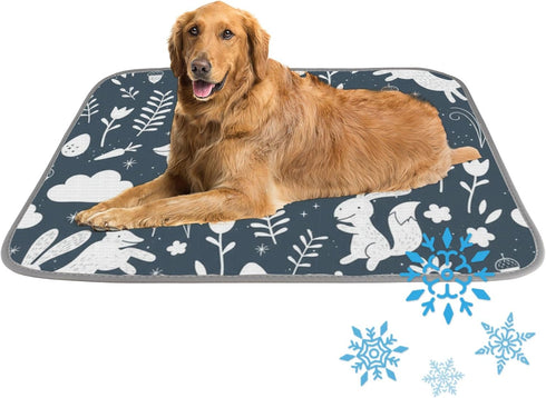 imiBBWQu Cooling Pad Easter Patterns Dog Bad Mat Washable Cooling Pad for Dogs