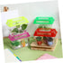 4pcs Mini Plastic Containers for Fish Tank, Mini Turtles Terrarium Decor, Reptile Feeding Box