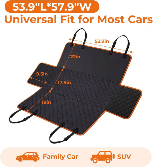 Hammock 600D KITPLUS Dog Car Seat Cover for Pets Waterproof Seat Cover Nonslip Durable Heavy Duty Scratch Proof Soft