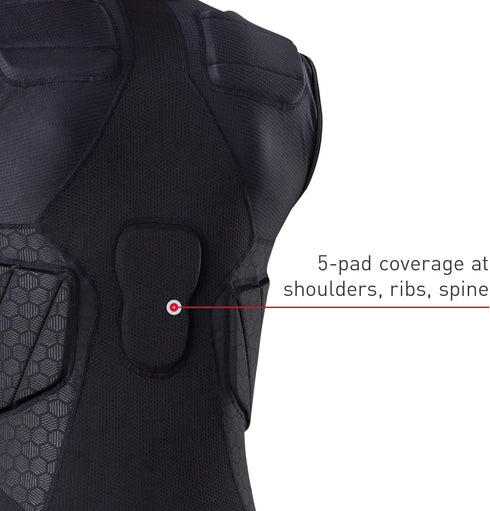 5-Pad McDavid Mens Integrated Shirt, Comfort & Protection from Hard Objects, Lightweight & Breathable, Football