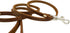 4' Genuine Leather Classic Dog Leash, Brown 3/8" Wide for Small Breeds